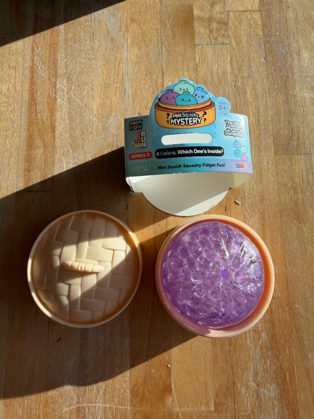 RMS MINI Squishy Mystery Dumpling Bun Crazy Fun Series 3-PURPLE(Opened but NEW)